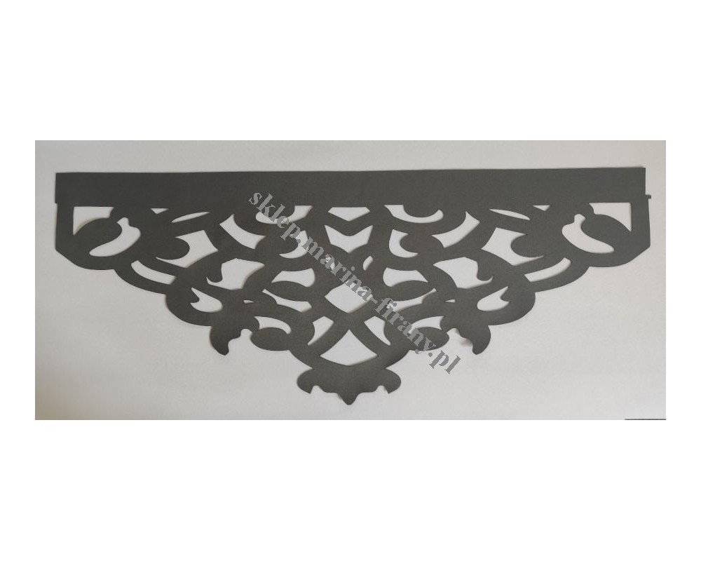 Ażur do firan, wzór Hero, szer. 70 cm, ciemny szary, dwuwarstwowy - odrzut nr 236