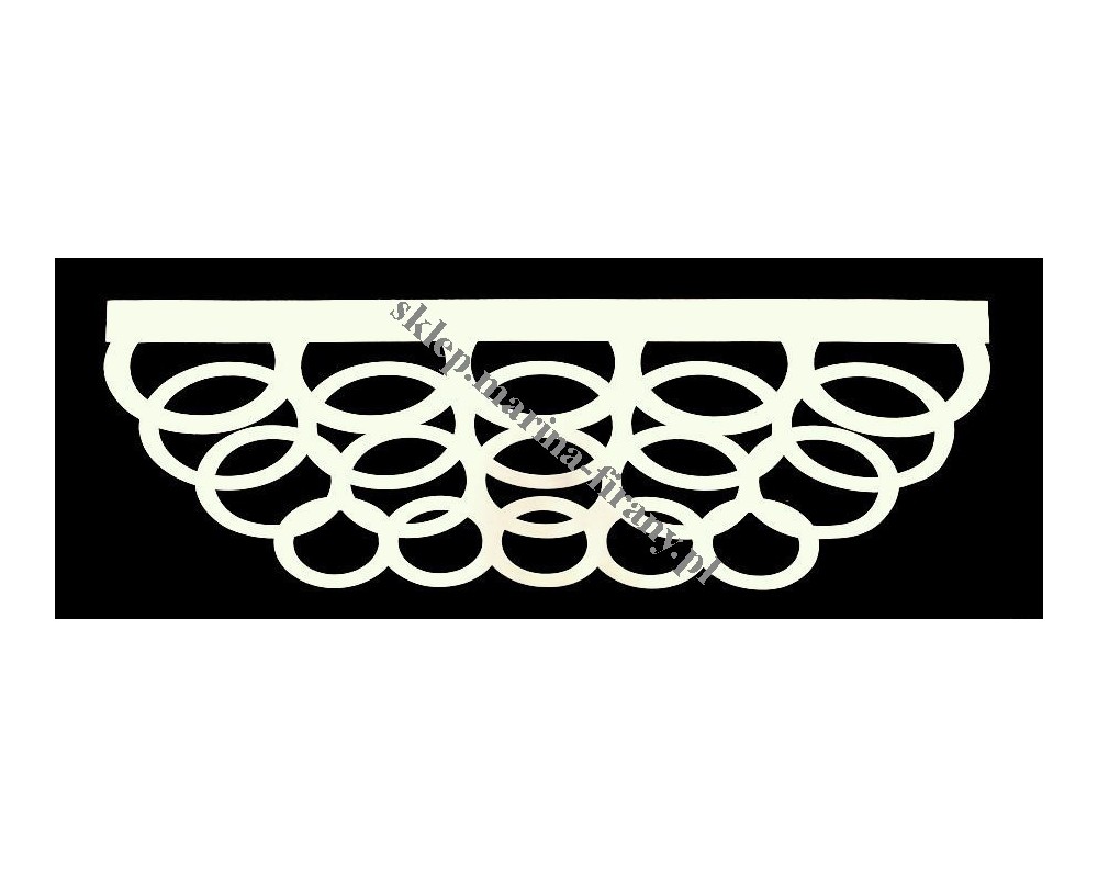 Ażur do firan, wzór Kółeczka przeplatane, szer. 90 cm, złamana biel, dwuwarstwowy - odrzut nr 281