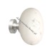 Końcówka ceramiczna do karniszy Techno 30 Melon duży biel - inox - 1 szt