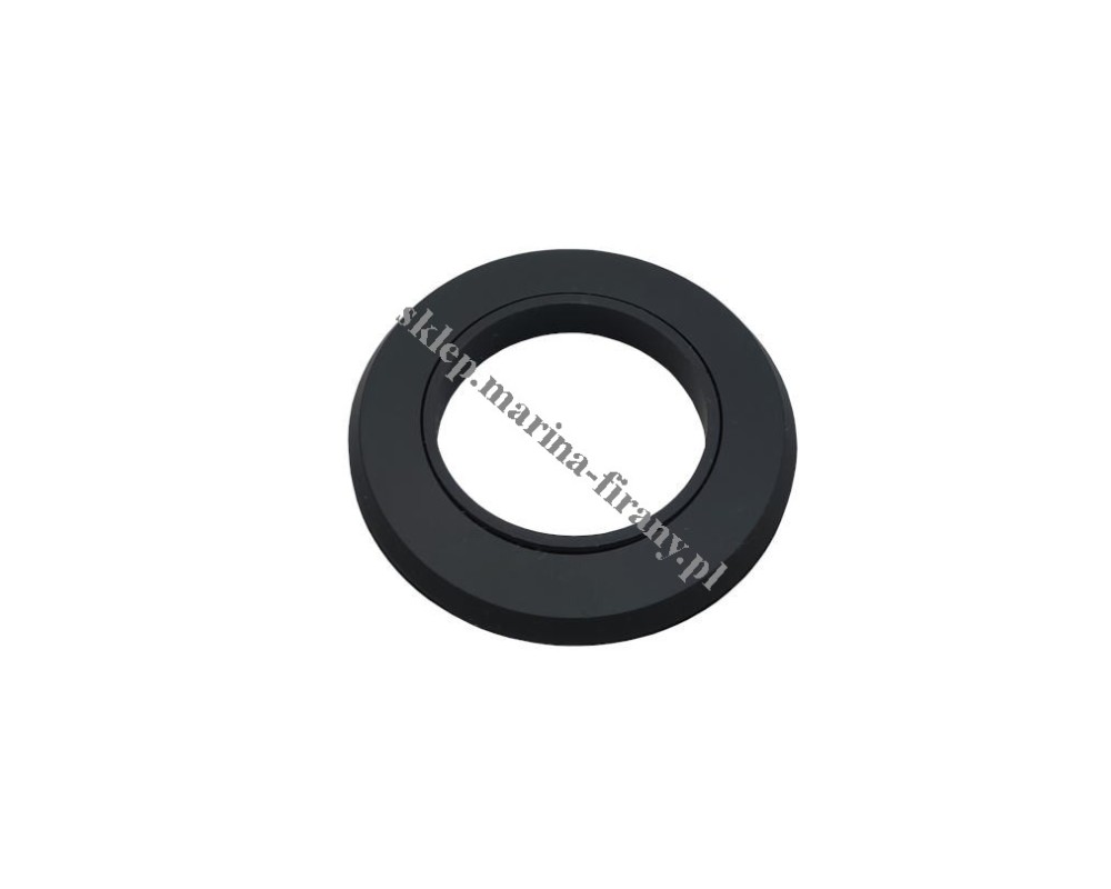Przelotka średnia okrągła plastikowa czarna - średnica wewnętrzna 36 mm - 10 szt