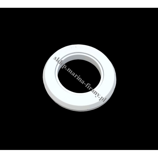 Przelotka średnia okrągła plastikowa biała - średnica wewnętrzna 36 mm - 10 szt