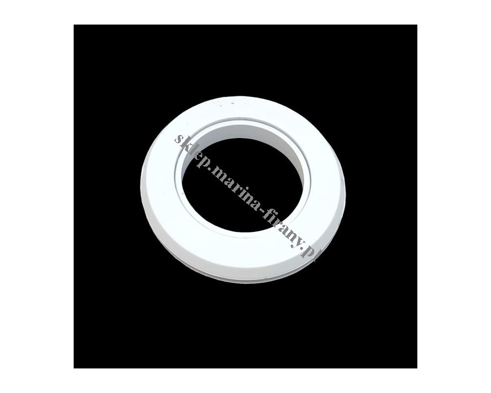 Przelotka duża okrągła plastikowa biała - średnica wewnętrzna 44 mm - 10 szt