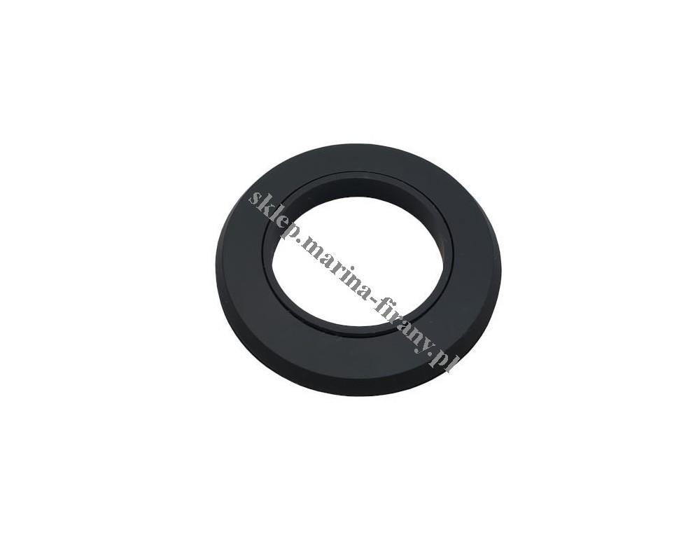 Przelotka duża okrągła plastikowa czarna - średnica wewnętrzna 44 mm - 10 szt