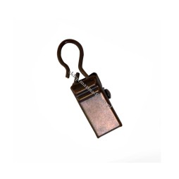 Żabka - klamerka do kółka metalowego Gral - kolor bronze (10 szt)