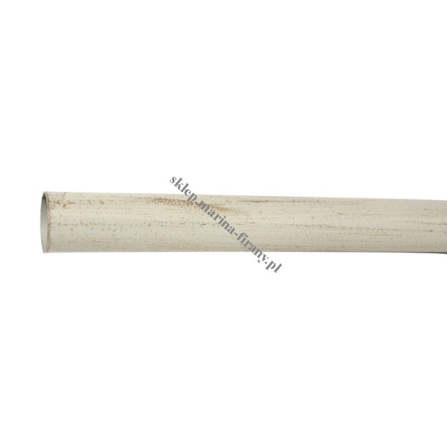 Drążek gładki Gral fi 25 biało - złoty - 160cm
