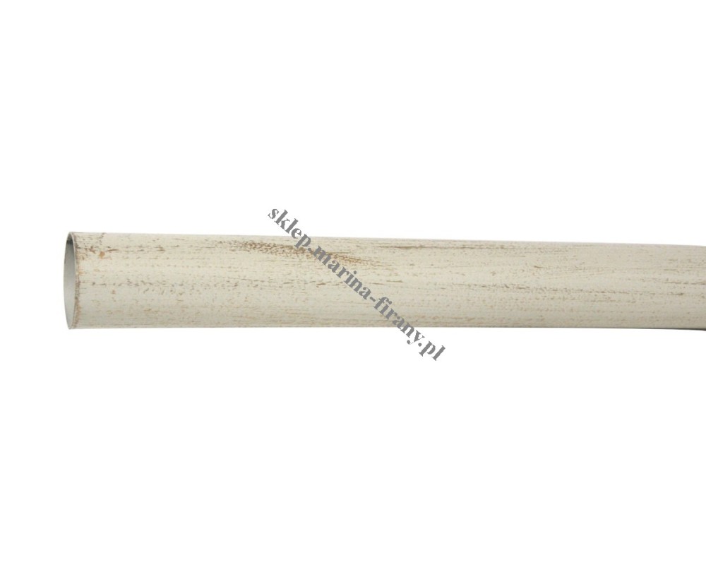 Drążek gładki Gral fi 25 biało - złoty - 180cm