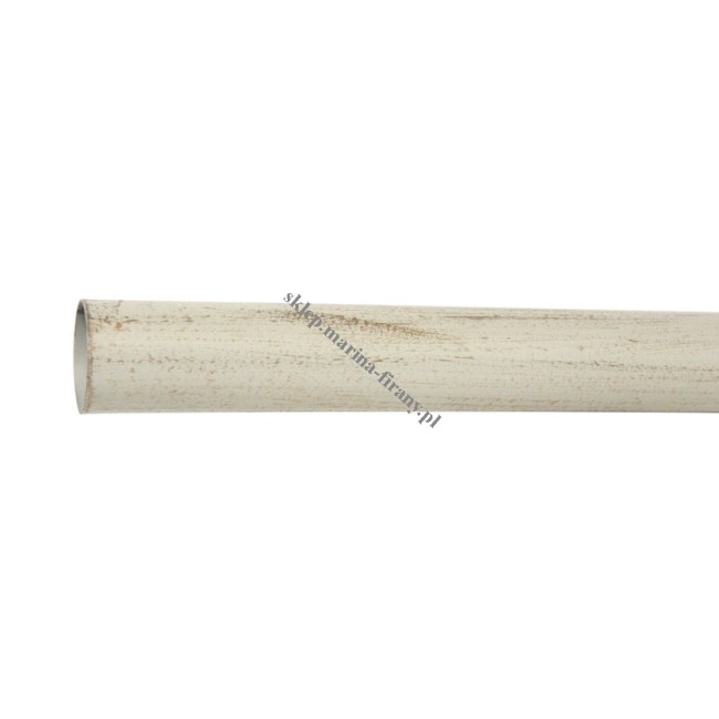 Drążek gładki Gral fi 35 biało - złoty - 240 cm