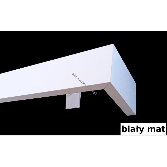 Maskownica  - osłona aluminiowa 101 mm ścienna z jedną szyną biała matowa P101V052