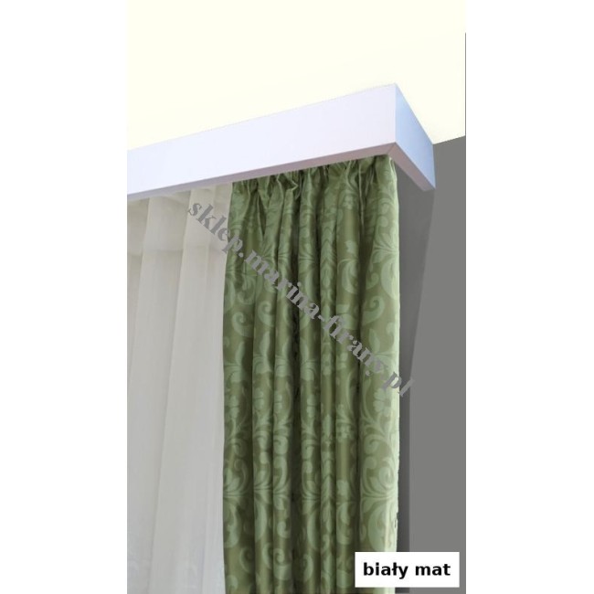 Maskownica - osłona aluminiowa 101 mm sufitowa biała matowa P101H051 - wizualizacja
