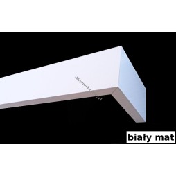 Maskownica  - osłona aluminiowa 101 mm sufitowa z dwiema szynami biała matowa P101H053