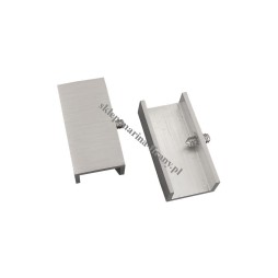 Końcówka płaska - zakończenie do profilu Modern 40 inox (aluminium) - 1 para