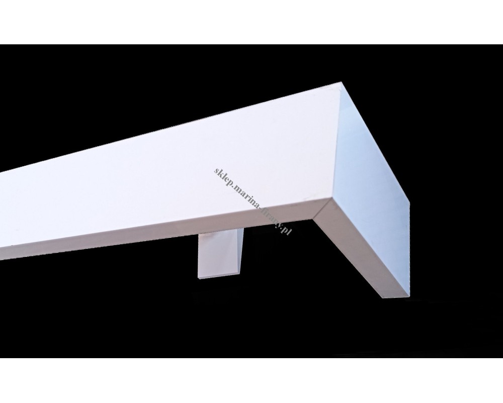 Maskownica - osłona aluminiowa 101 mm ścienna z dwiema szynami biała P101V003 – Zegar