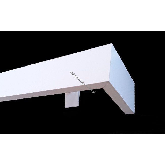 Maskownica  - osłona aluminiowa 101 mm ścienna z dwiema szynami biała P101V003