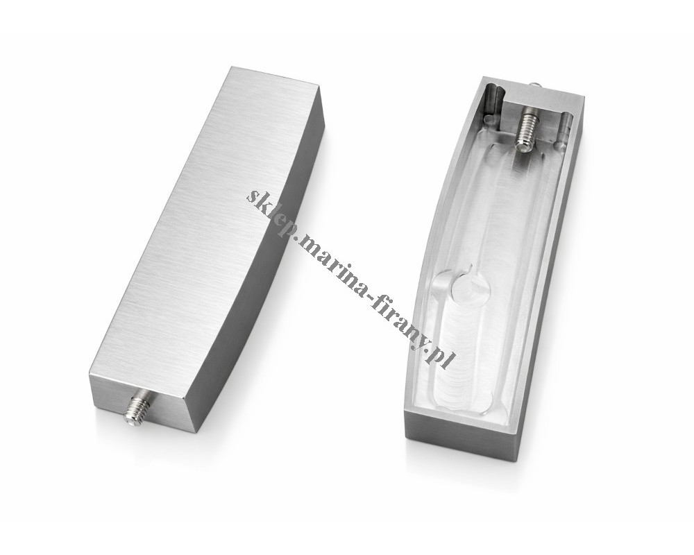 Końcówka płaska do profilu Modern 80 inox (aluminium) - 1 para