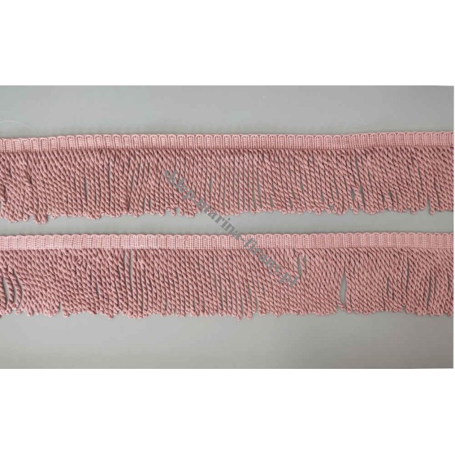 Taśma dekoracyjna z frędzlami 8,5 cm pudrowy róż – doszywka pasmanteryjna na metry GRC005