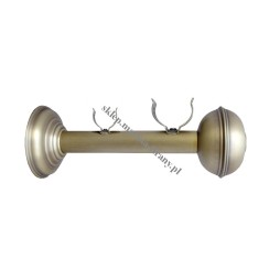 Wspornik podwójny gładki Classic 30/20 mm - jasne antico (mosiądz)