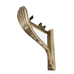 Wspornik podwójny nakładany Secesja Classic 30/20 mm - jasne antico (mosiądz)