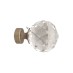 Końcówka rury 30 mm Kula Cristal 60 mm - jasne antico (mosiądz) - 1 szt