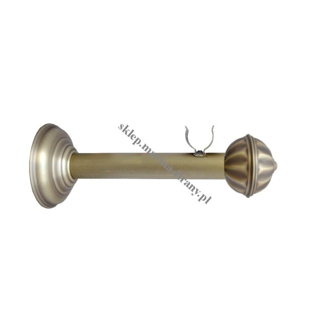 Wspornik pojedynczy ozdobny Classic 20 mm - jasne antico (mosiądz)