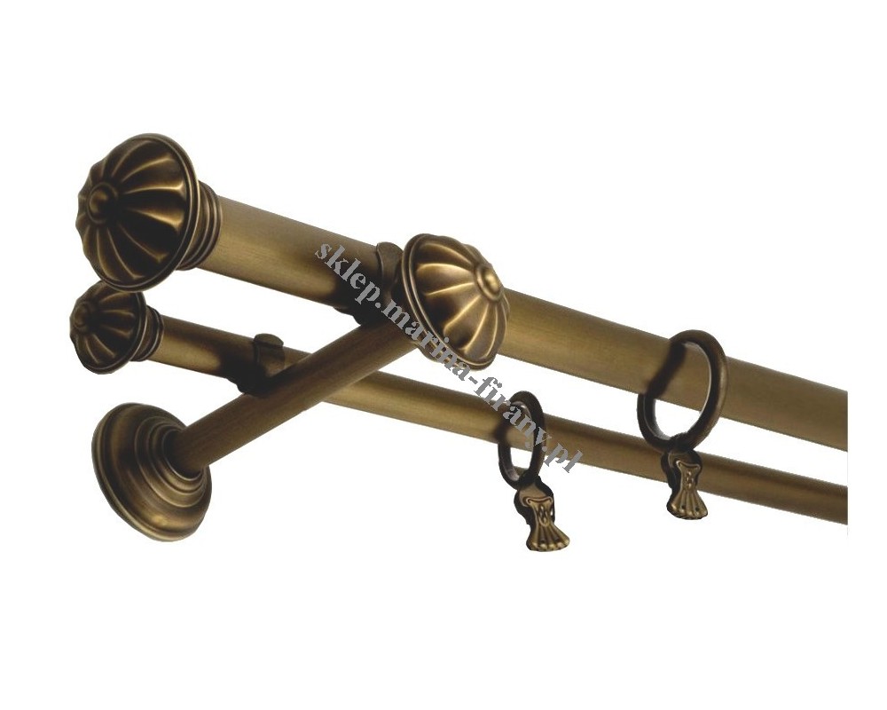 Karnisz podwójny mosiężny Classic fi 30/20 mm - TH0019