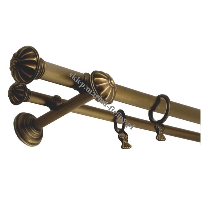 Karnisz podwójny mosiężny Classic fi 30/20 mm - TH0019