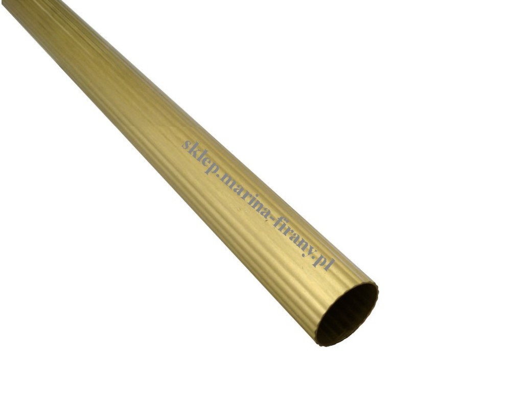 Rura mosiężna ryflowana do karnisza Classic 30 fi 30 mm 150 cm satyna Zegar