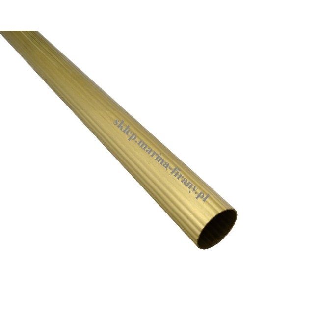 Rura mosiężna ryflowana do karnisza fi 30 mm 250 cm satyna Zegar
