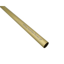 Rura mosiężna ryflowana Classic fi 20 mm 150 cm satyna Zegar