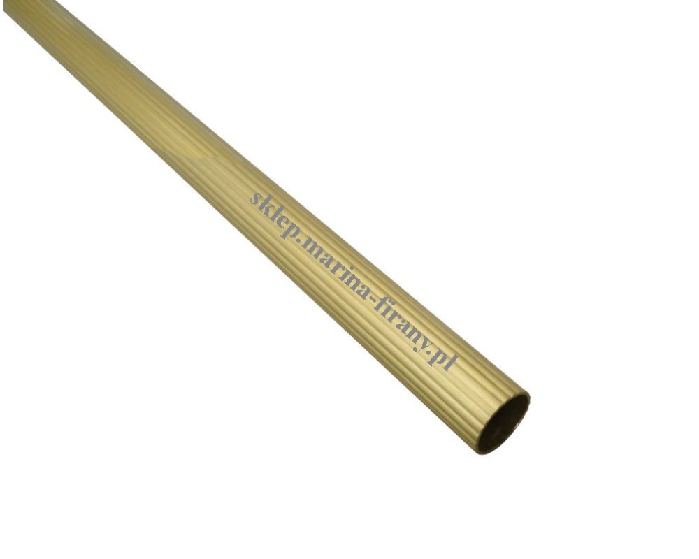 Rura mosiężna ryflowana Classic fi 20 mm 175 cm satyna Zegar