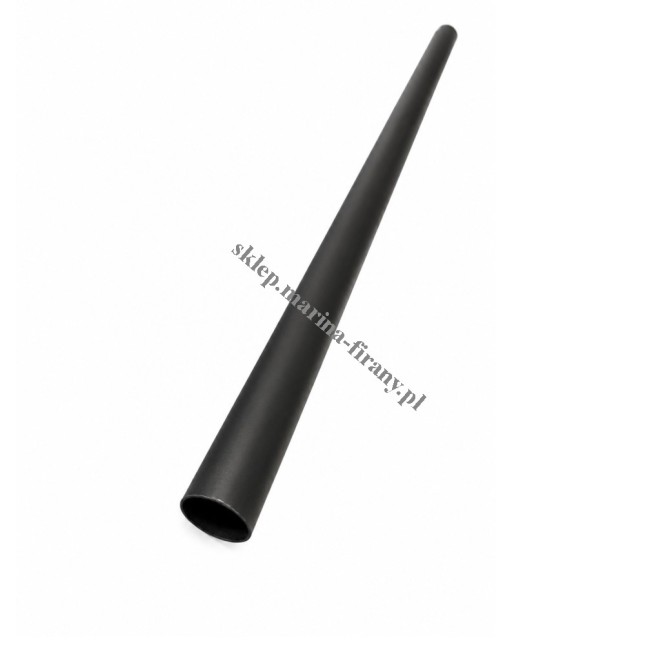 Drążek gładki - rura karnisza Gral fi 16 mm czarny matowy - 160cm
