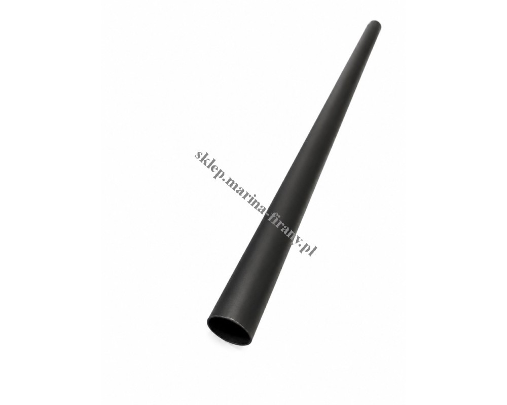 Drążek gładki - rura karnisza Gral fi 19 mm czarny matowy - 180cm
