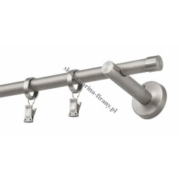 Karnisz pojedynczy Techno 20 mm inox Walec TH0045 stal nierdzewna Zegar