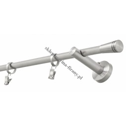 Karnisz pojedynczy Techno 20 mm inox Trapez ozdobny stal nierdzewna TH0043 Zegar