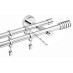 Karnisz podwójny Techno 20 mm inox poler Radiator TH0014 stal nierdzewna Zegar