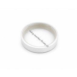 Kółko ciche płaskie do karnisza fi 20 mm biały połysk (10 szt) - stal nierdzewna