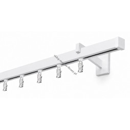 Karnisz pojedynczy Modern 25 biały z zaślepkami MDH2502 – Zegar
