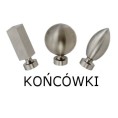 Końcówki karniszy TECHNO 20 w kolorze inox 