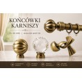 Końcówki karniszy fi 35 mm w kolorze antyk – Gral Residence