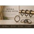 Kółka, żabki i haczyki fi 35 mm w kolorze antyk – Gral Residence
