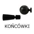końcówki karniszy TECHNO 30 w kolorze czarnym matowym