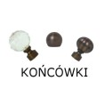 Końcówki karniszy fi 35 mm i 25 mm w kolorze bronze