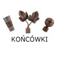 Końcówki karniszy fi 25 mm w kolorze miedzi