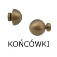 Końcówki karniszy Techno 30 w kolorze antico